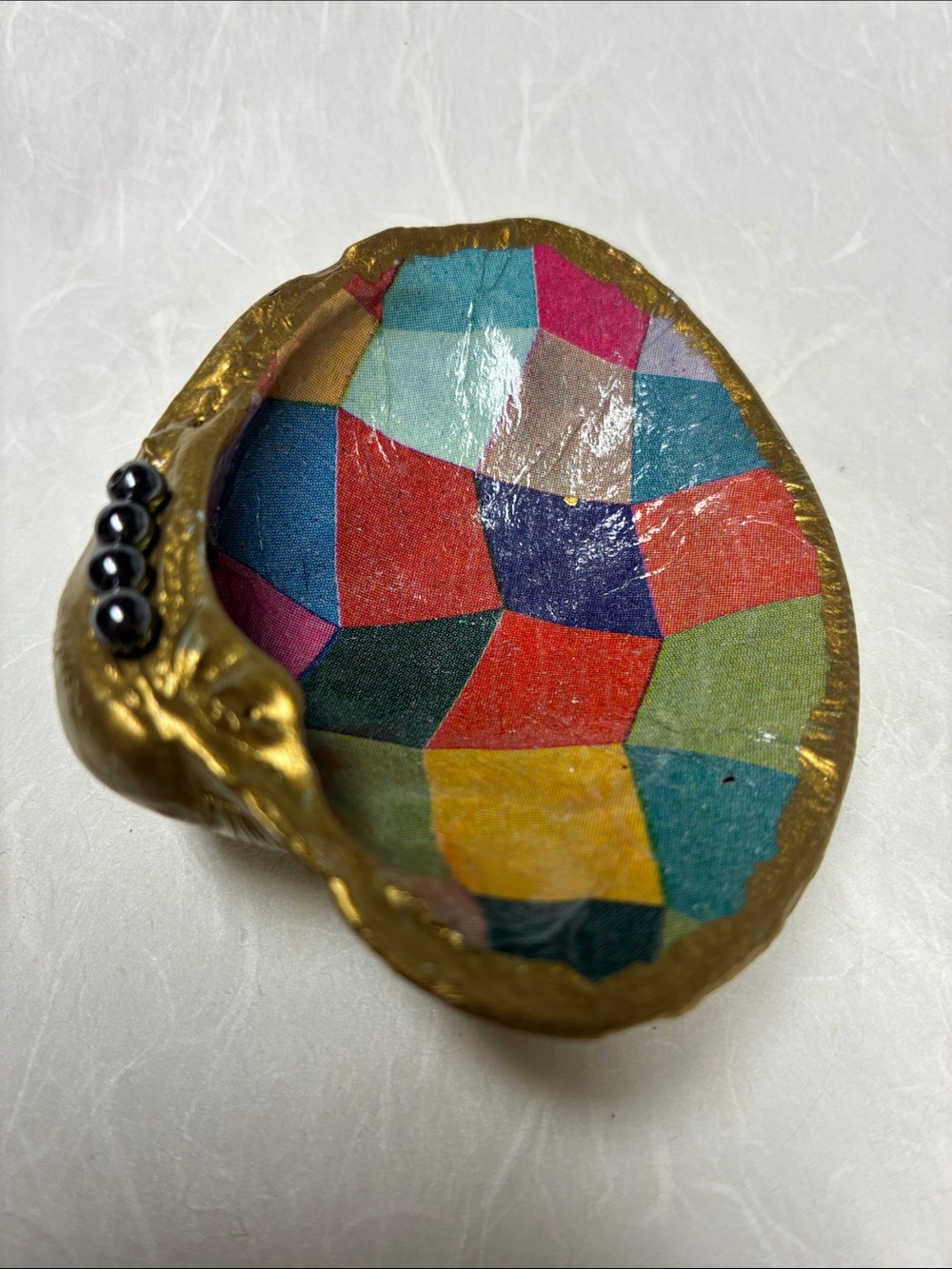 Colorblock Enamel Statement Brooch - Multicolor - Picture 3 of 5